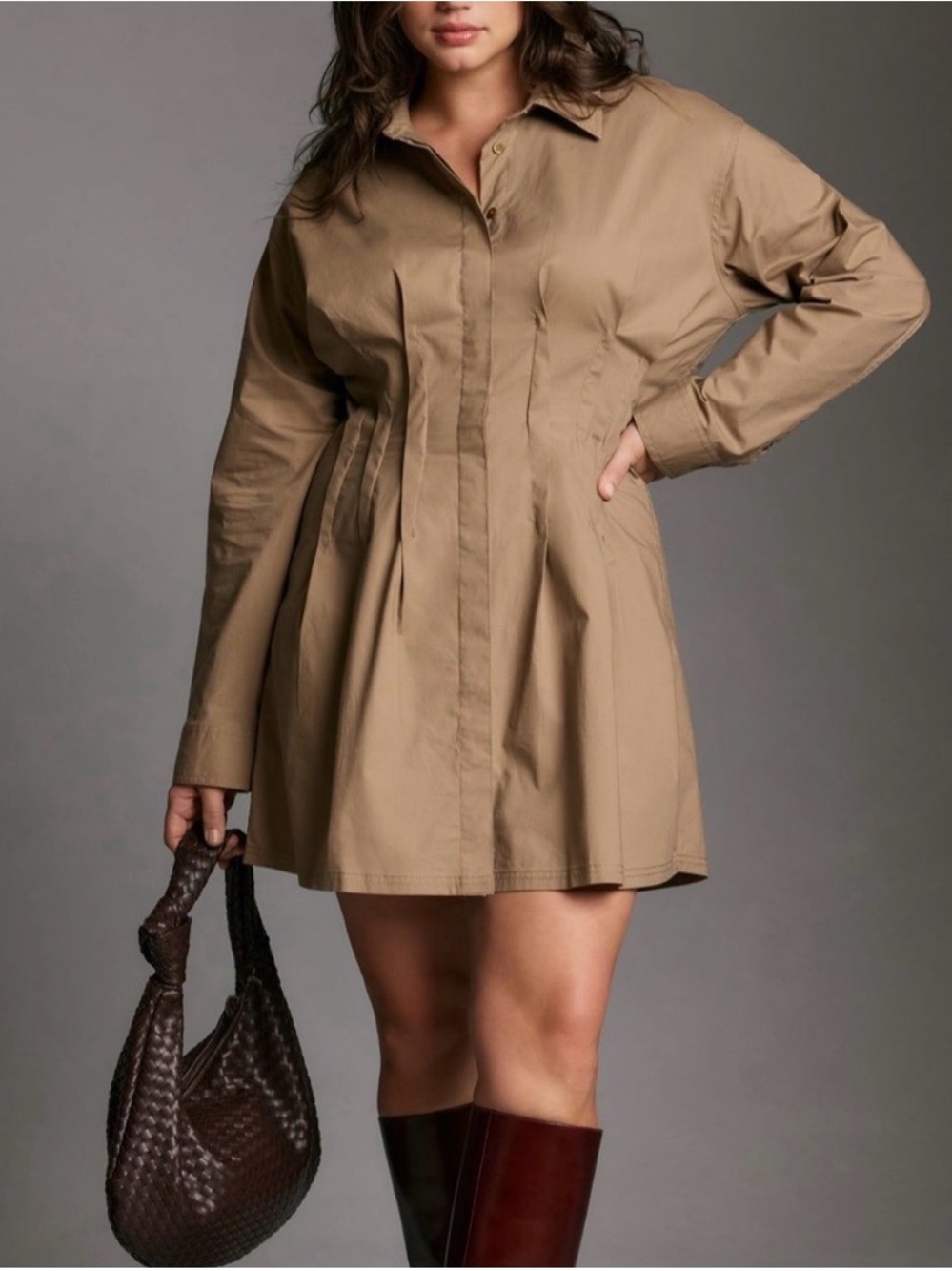 Pilcro pintuck mini shirt dress from anthropologie